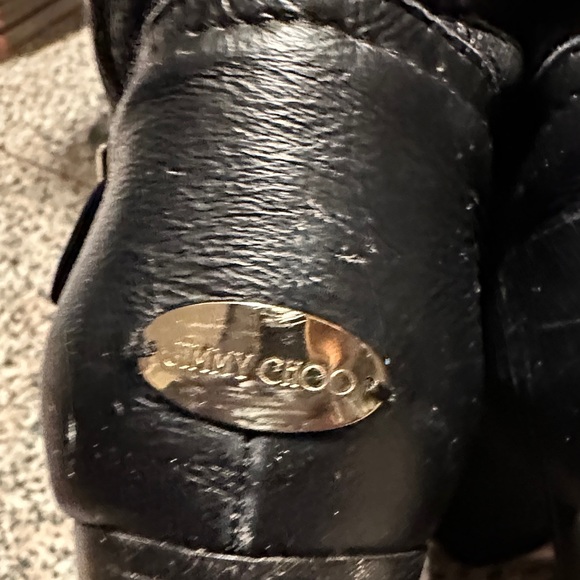 Jimmy Choo Black Leather Ankle Booties - Picture 2 of 7